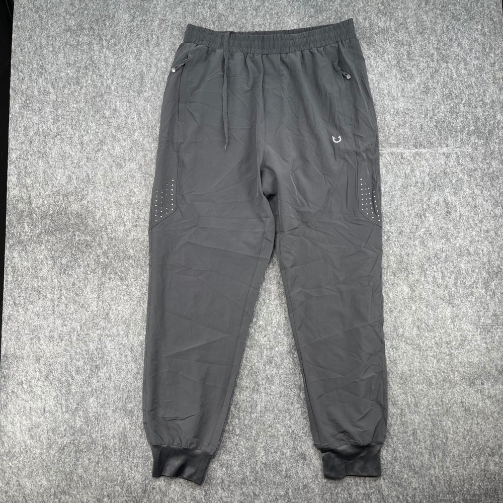 Northyard Pants Mens Medium Grey Athletic Jogger Lightweight Training Reflective